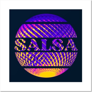 Salsa colorful discoball Posters and Art